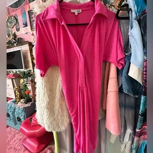 Fashion Nova Fuchsia Wrap Dress